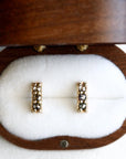 Pave Salt and Pepper Diamond Bar Studs Andrea Bonelli Jewelry