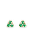 Seedling Emerald Studs Andrea Bonelli Jewelry 14k Yellow Gold