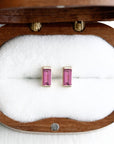 Linea Pink Tourmaline Studs Andrea Bonelli Jewelry 
