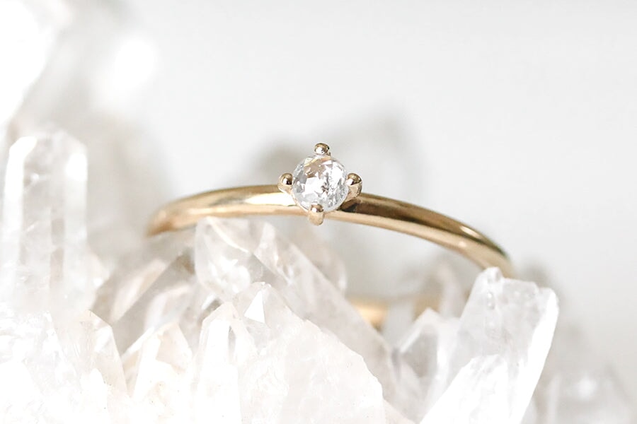 Petit Lola Rose Cut Ice Diamond Ring 18K Rose Gold