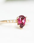 Tryst Garnet + Diamond Ring Andrea Bonelli Jewelry