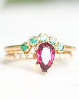 Tryst Garnet + Diamond Ring Andrea Bonelli Jewelry