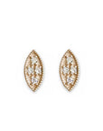 Marquise Leaf Studs Andrea Bonelli Jewelry 14k Yellow Gold