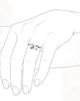 Bella Rose de France Amethyst Ring Andrea Bonelli Jewelry