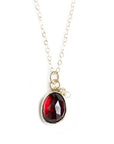 Garnet and Diamond Necklace Andrea Bonelli Jewelry