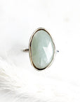 14k + Silver Aquamarine Ring Andrea Bonelli Jewelry