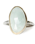 14k + Silver Aquamarine Ring Andrea Bonelli Jewelry
