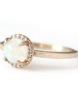 Opal + Diamond Halo Ring Andrea Bonelli 
