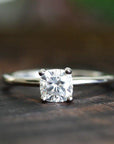 Custom Order Deposit 14k cushion moissanite engagement ring Andrea Bonelli