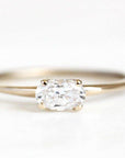 Custom Order 14k oval 1.3ct moissanite ring Andrea Bonelli