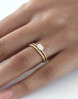 Custom Order 14k oval 1.3ct moissanite ring Andrea Bonelli
