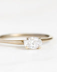 Custom Order 14k oval 1.3ct moissanite ring Andrea Bonelli