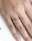 rose cut diamond stardust ring Andrea Bonelli Jewelry