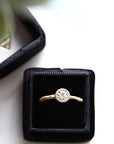 Rustic Carved Moissanite Ring Andrea Bonelli 