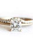 Custom Order Deposit 14k cushion moissanite engagement ring Andrea Bonelli