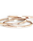 Glint Hammered Stacking Rings Andrea Bonelli 14k Rose Gold