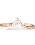 Creste Diamond Chevron Ring Andrea Bonelli 14k Rose Gold