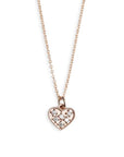 Petite Diamond Heart Charm Andrea Bonelli 14k Rose Gold