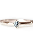 Petit Lola Aquamarine Ring Andrea Bonelli Jewelry 14k Rose Gold