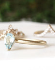 Tristan Pear Aquamarine Ring Andrea Bonelli