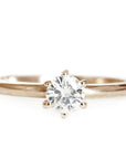 Claire Moissanite Ring Andrea Bonelli 14k Rose Gold