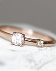 Duette Moissanite Ring Andrea Bonelli