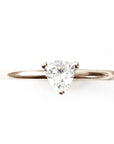 Sarai Trillion Moissanite Ring Andrea Bonelli Jewelry 14k Rose Gold