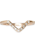 Peak Nove Diamond Ring Andrea Bonelli 14k Rose Gold