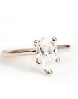 Isa pear moissanite ring Andrea Bonelli 14k Rose Gold