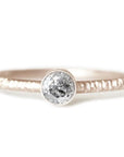 Avium Salt & Pepper Diamond Ring Andrea Bonelli Jewelry 14k Rose Gold