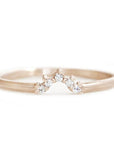 Serena Halo Moissanite Ring Andrea Bonelli 14k Rose Gold