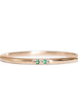 Slim Stacking Emerald Ring Andrea Bonelli 14k Rose Gold