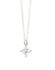 Princess Cut 4mm Charm Andrea Bonelli 14k White Gold
