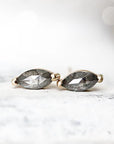 Salt + Pepper Diamond Marquise Studs Andrea Bonelli Jewelry