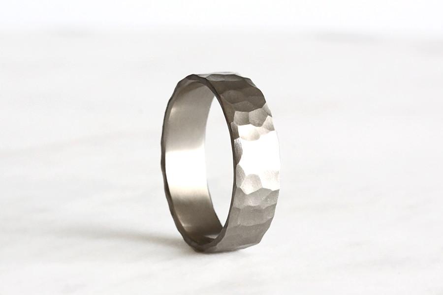 Rustic Carved Band 6mm Andrea Bonelli Jewelry 