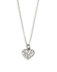 Petite Diamond Heart Charm Andrea Bonelli 14k White Gold