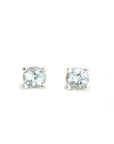 Aquamarine Studs Andrea Bonelli Jewelry 14k White Gold