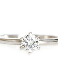 Claire Moissanite Ring Andrea Bonelli 14k White Gold