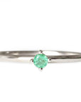 Petit Lola Emerald Ring Andrea Bonelli Jewelry 14k White Gold