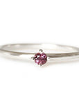 Petit Lola Garnet Ring Andrea Bonelli Jewelry 14k White Gold