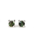 Green Tourmaline Studs Andrea Bonelli Jewelry 14k White Gold