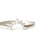 Stella Halo Diamond Ring Andrea Bonelli 14k White Gold