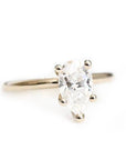 Isa pear moissanite ring Andrea Bonelli 14k Yellow Gold
