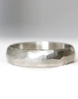 Rustic Faceted Half Round Band Andrea Bonelli Jewelry 