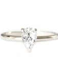 Tristan Moissanite Ring Andrea Bonelli 14k White Gold