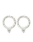 Lacuna Diamond Circle Studs Andrea Bonelli Jewelry 14k White Gold