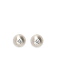 Silver Petite Graine Diamond Studs Andrea Bonelli Jewelry Sterling Silver