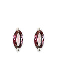 Garnet Marquise Studs Andrea Bonelli Jewelry 14k White Gold