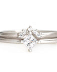 Tavi Moissanite Ring 4mm Andrea Bonelli 14k White Gold