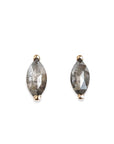 Salt + Pepper Diamond Marquise Studs Andrea Bonelli Jewelry 14k Yellow Gold